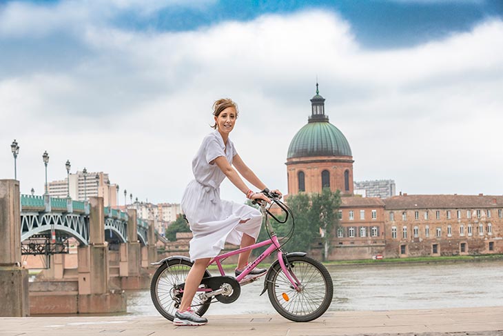 infirmière à vélo